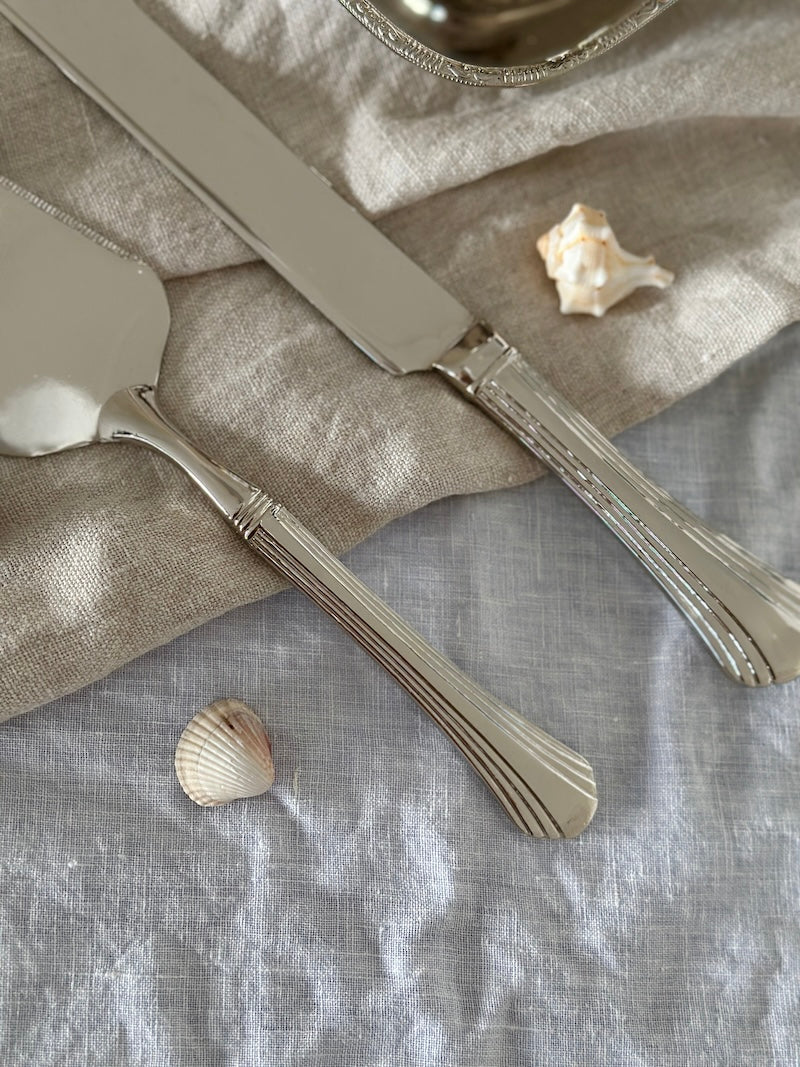 Clichy Nickel-Plated Cake Serving Set