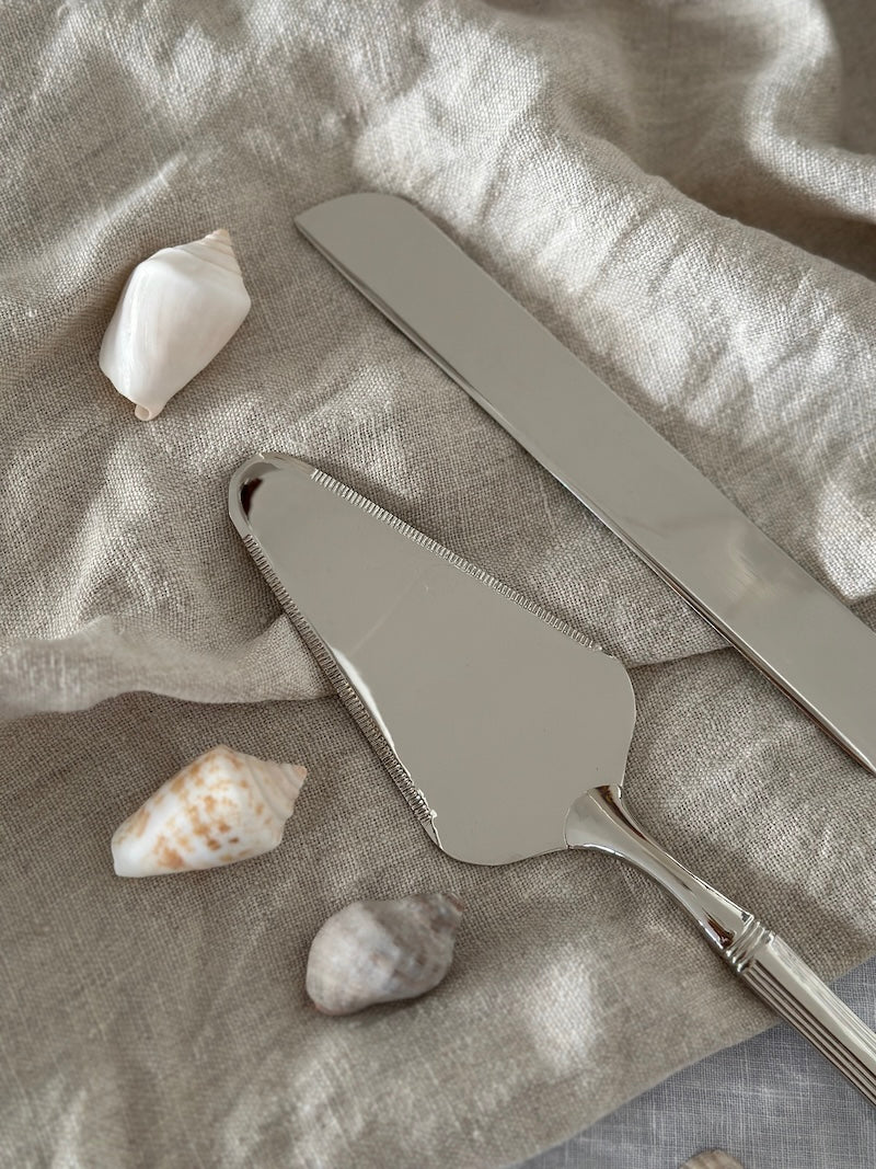 Clichy Nickel-Plated Cake Serving Set