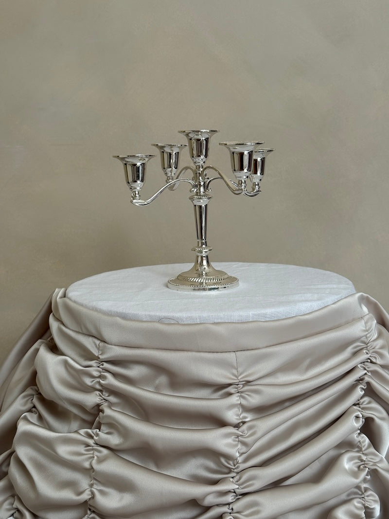 Umbria Small Five-Arm Silver-Plated Candelabra