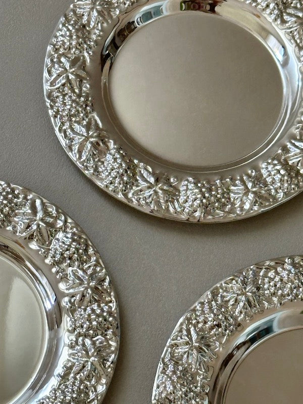Málaga Set of 6 Silver-Plated Meze Plates with