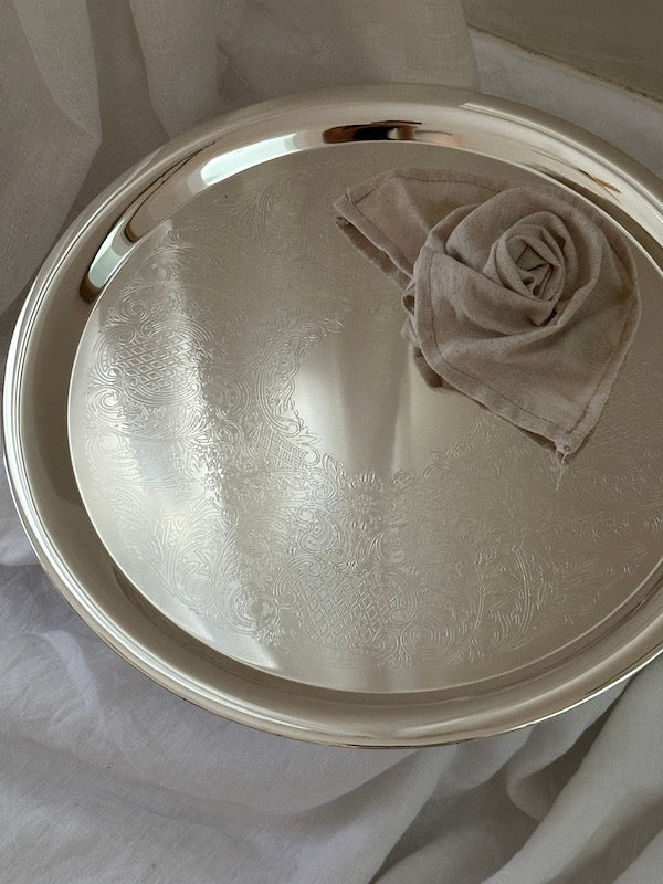 Chambéry Round Silver-Plated Tray