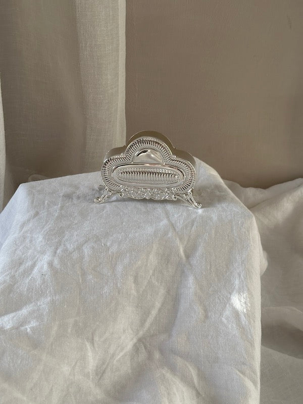 Marbella Striped Silver-Plated Napkin Holder