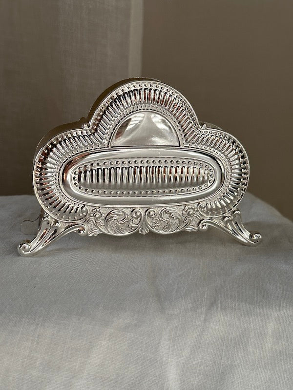 Marbella Striped Silver-Plated Napkin Holder