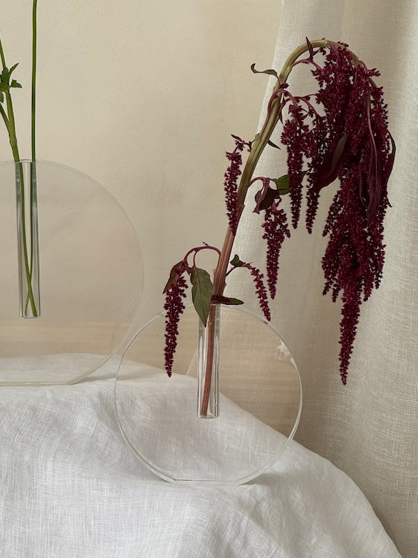 Besançon Low Round Glass Vase