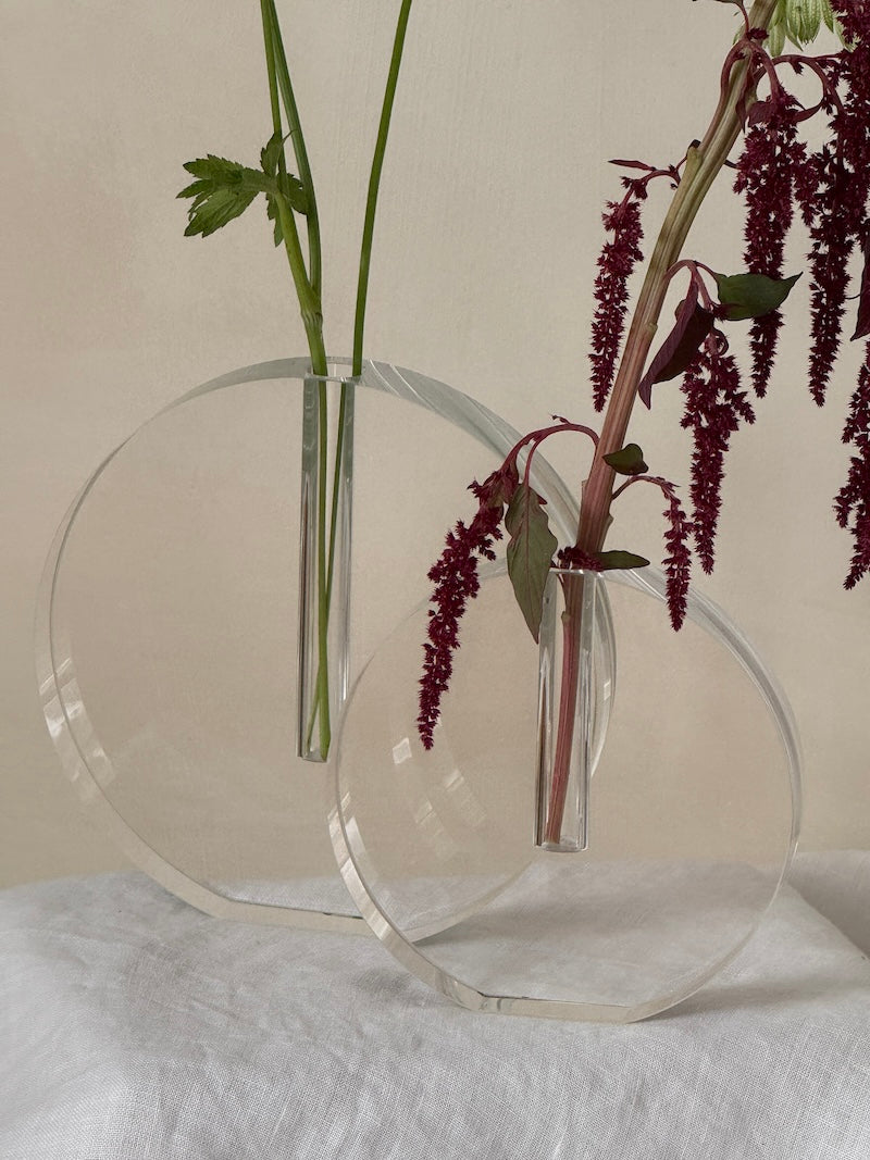 Besançon Low Round Glass Vase