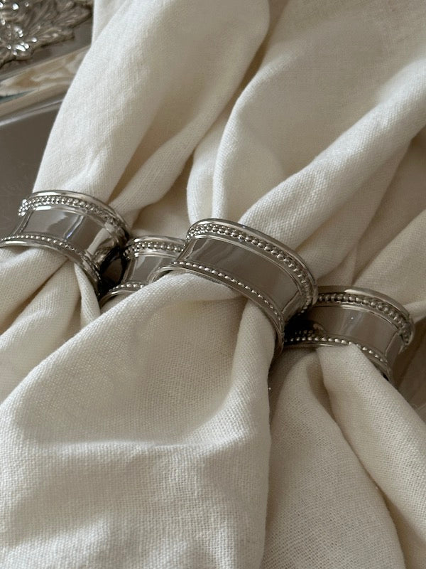 Marbella Set of 6 Oval Nickel-Plated Napkin Rings