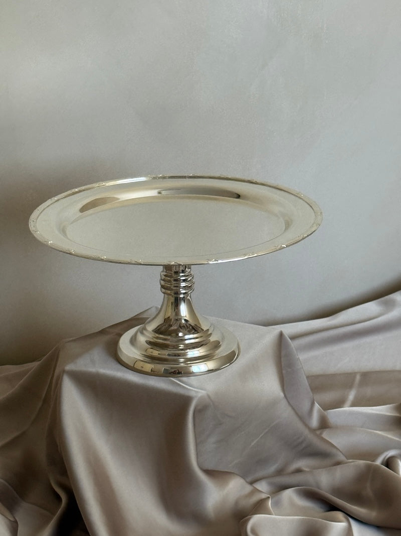 Round Château Silver-Plated Stand Tray