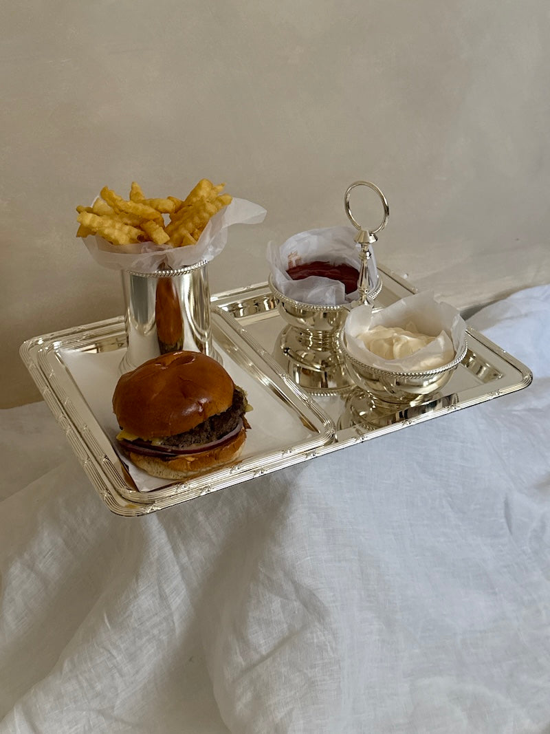 Small Rectangular Château Silver-Plated Tray