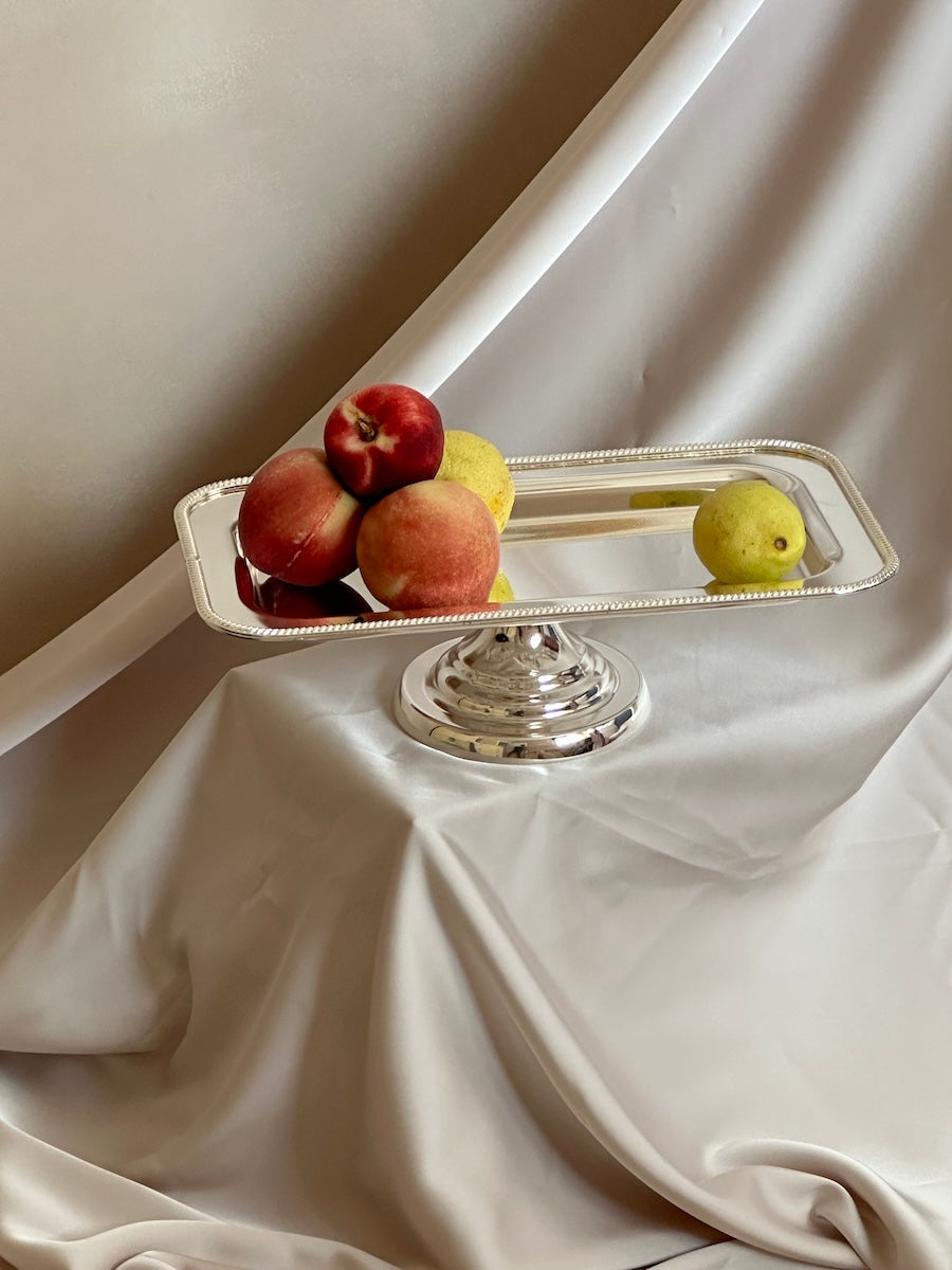 Rectangular Umbria Silver-Plated Stand Tray