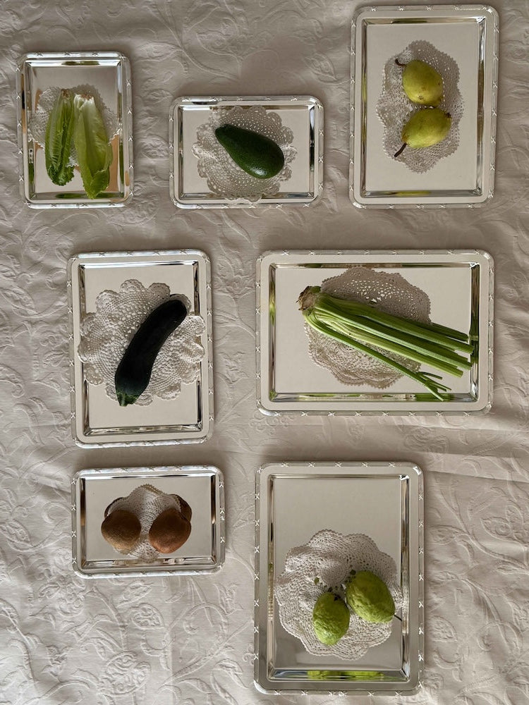 Large Rectangular Château Silver-Plated Tray