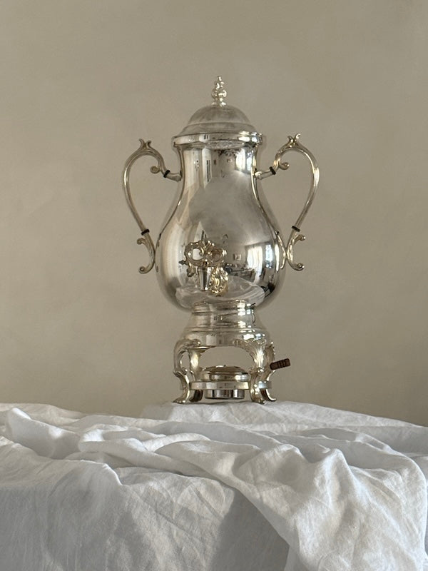 Élysées Vintage Silver-Plated Brass Samovar for 50 Cups
