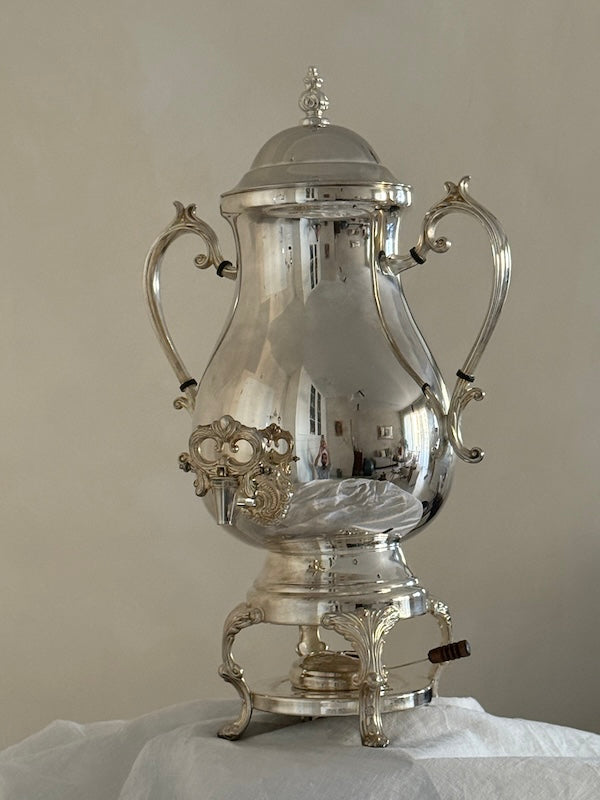 Élysées Vintage Silver-Plated Brass Samovar for 50 Cups
