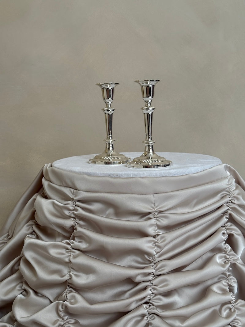 Umbria Pair of Silver-Plated Candlesticks