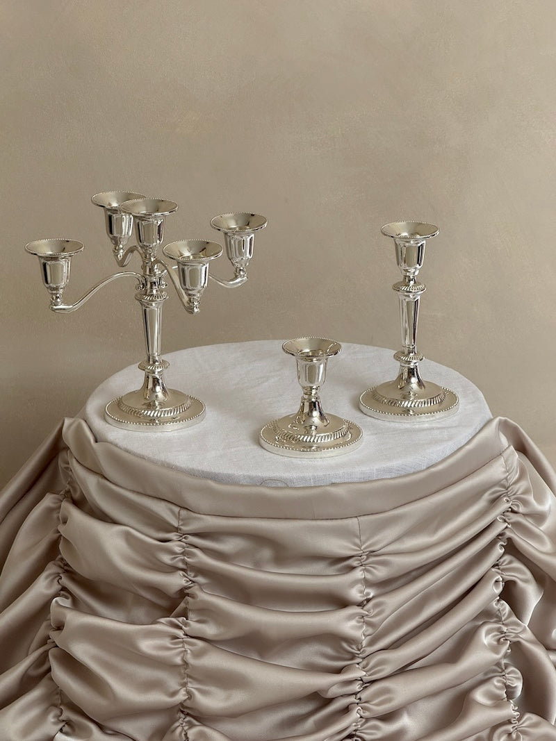Umbria Small Five-Arm Silver-Plated Candelabra