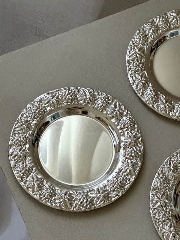 Málaga Set of 6 Silver-Plated Meze Plates with