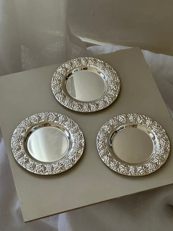 Málaga Set of 6 Silver-Plated Meze Plates with