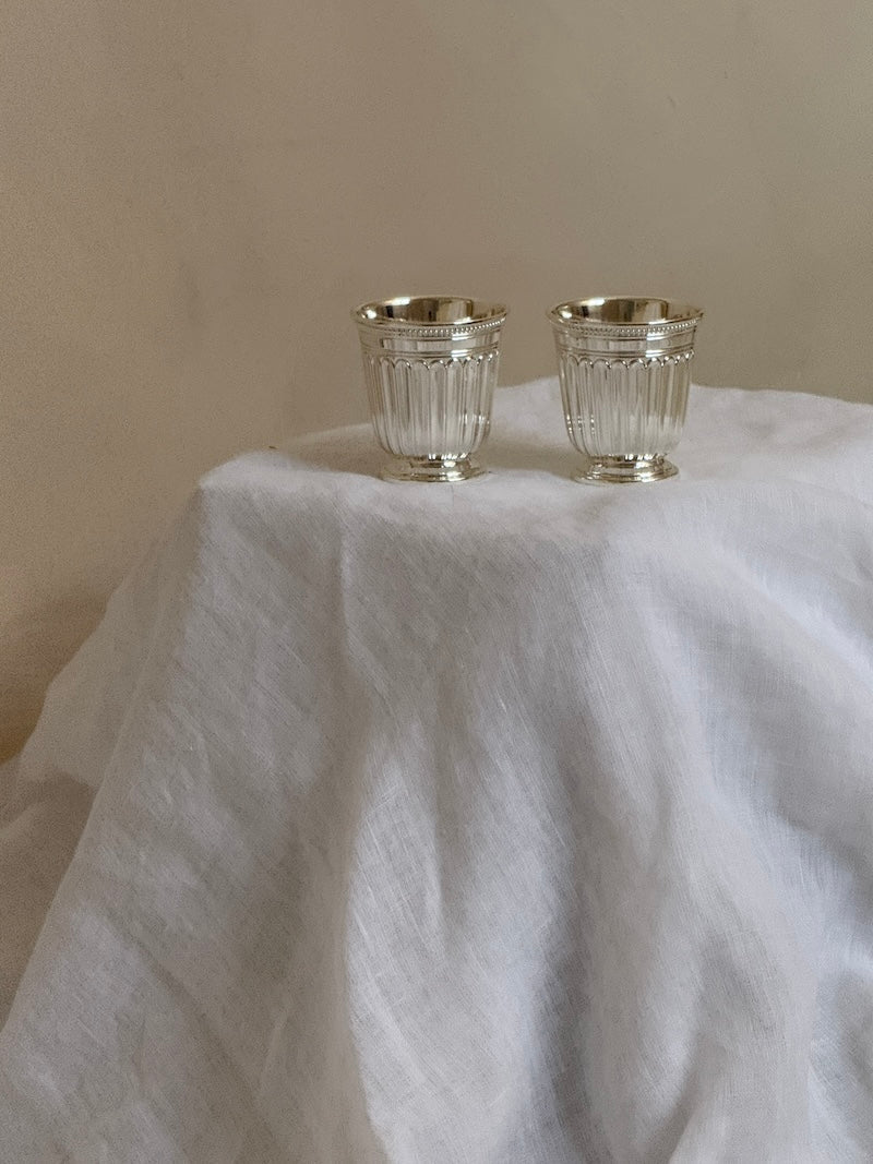 Sète Silver-Plated Striped Children’s Cups – Set of 2