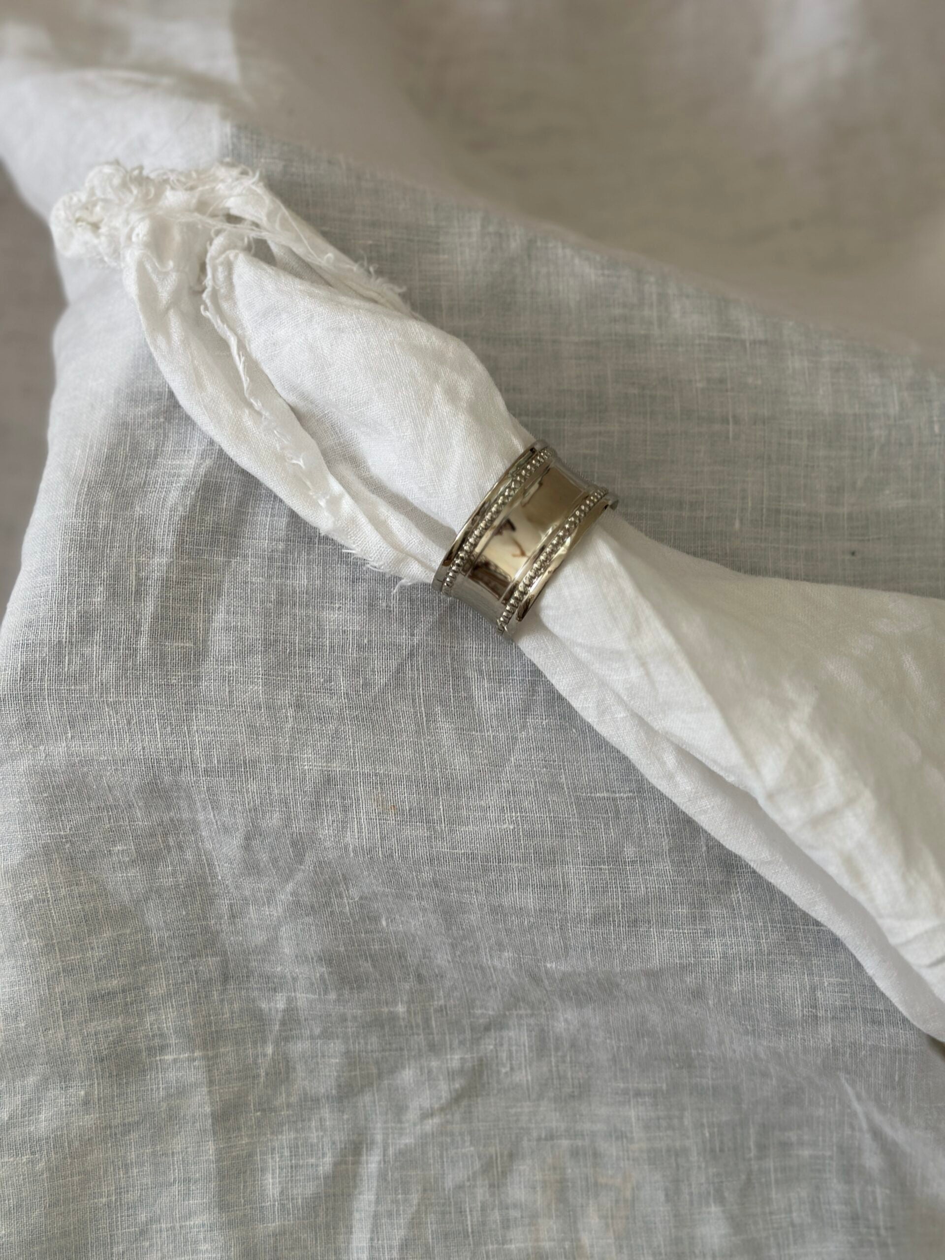Marbella Set of 6 Oval Nickel-Plated Napkin Rings
