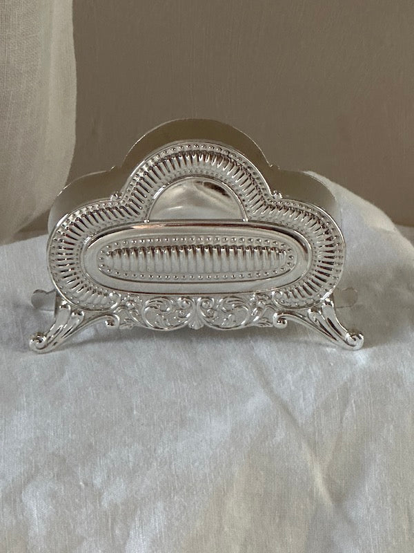 Marbella Striped Silver-Plated Napkin Holder