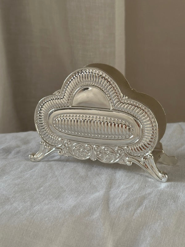 Marbella Striped Silver-Plated Napkin Holder