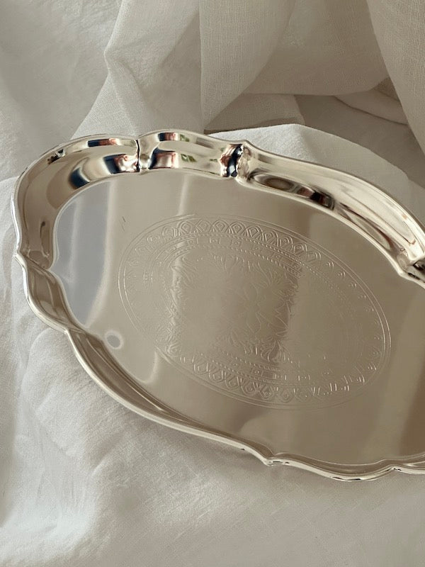 Puglia Oval Silver-Plated Tray