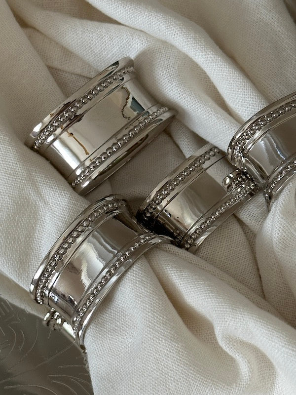 Marbella Set of 6 Oval Nickel-Plated Napkin Rings