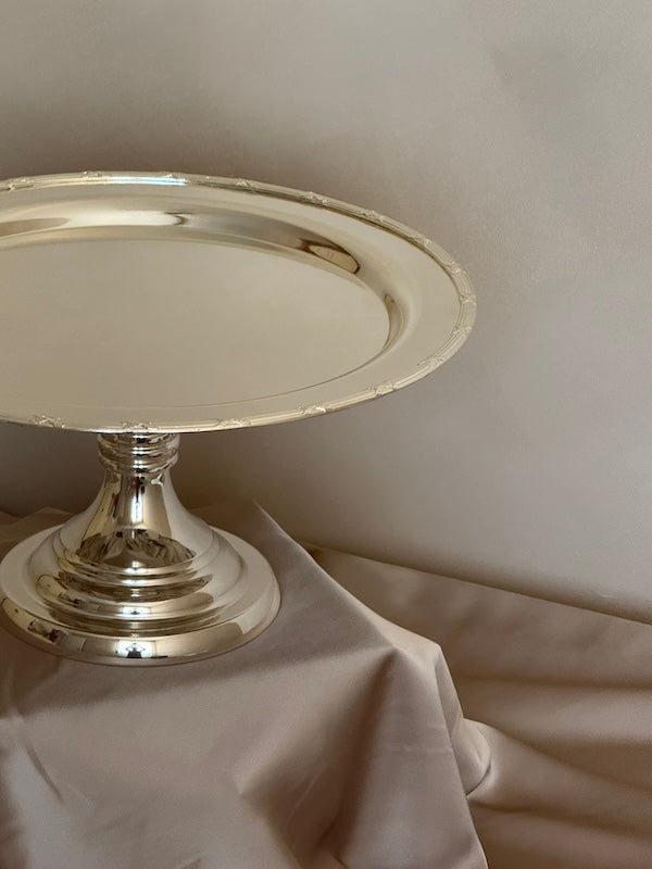 Round Château Silver-Plated Stand Tray