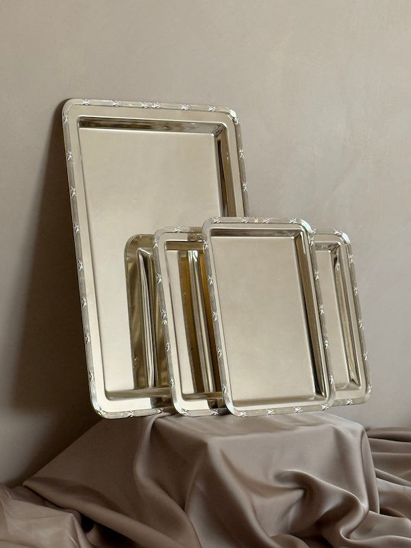 Small Rectangular Château Silver-Plated Tray