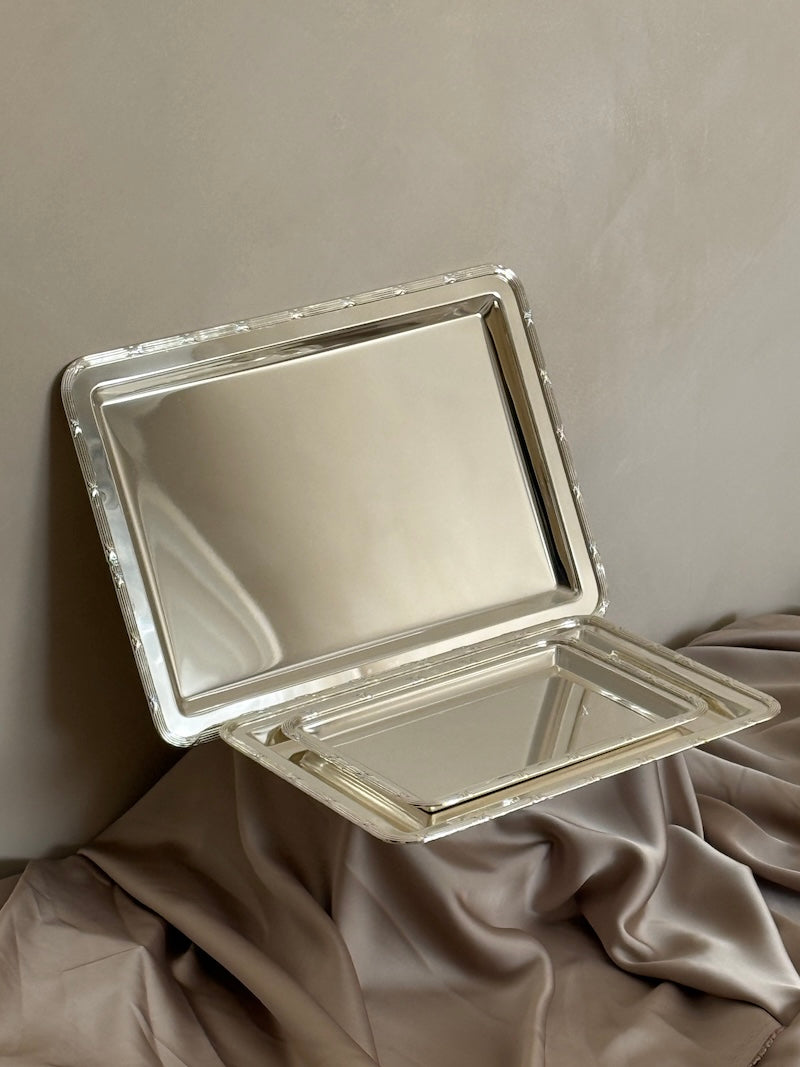 Large Rectangular Château Silver-Plated Tray