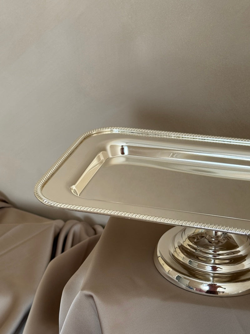 Rectangular Umbria Silver-Plated Stand Tray