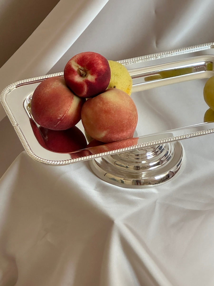 Rectangular Umbria Silver-Plated Stand Tray